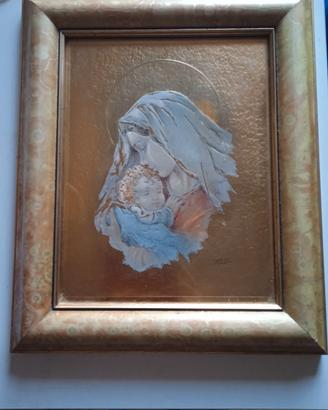 quadro madonna con bambino carlo parisi vintage