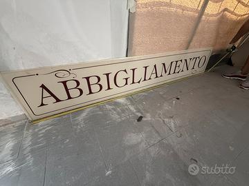 Insegne vintage pannelli plexiglas con scritta