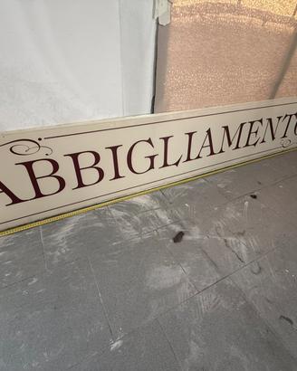 Insegne vintage pannelli plexiglas con scritta
