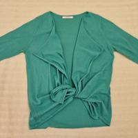 Maglione aperto senza bottoni, 100% cotone,