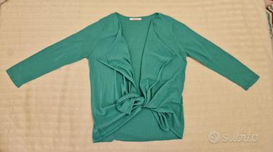 Maglione aperto senza bottoni, 100% cotone,