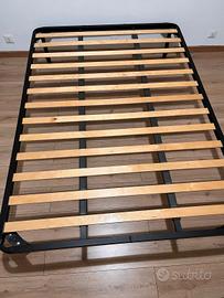 Rete in doghe+materasso matrimoniale 