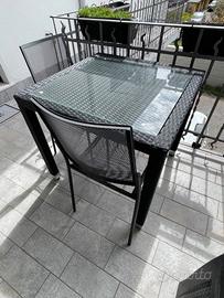 Tavolino Per esterno e 2 sedie in ferro Bonsaglio