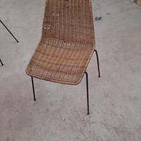 Coppia sedie - Rattan Gian Franco Legler vintage