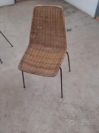 Coppia sedie - Rattan Gian Franco Legler vintage