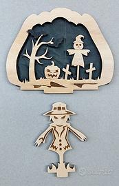 Decorazione Halloween con porta candela