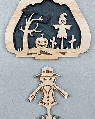 Decorazione Halloween con porta candela