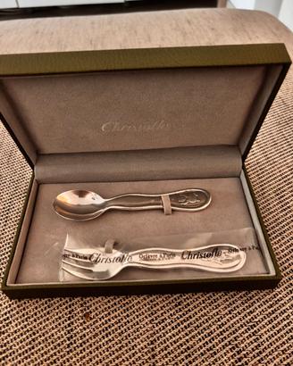 Christofle Cofanetto per neonato 2 posate baby