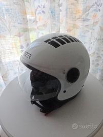 Casco Jet moto/scooter M con visiera 