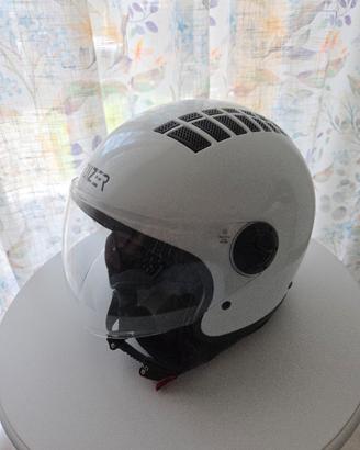 Casco Jet moto/scooter M con visiera 
