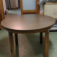 Tavolo rotondo in formica e legno