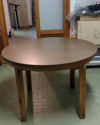 Tavolo rotondo in formica e legno