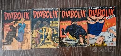 Lotto di 4 fumetti originali di Diabolik