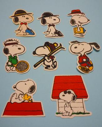 8 Toppe cucisivi Snoopy Peanuts Vintage anni 80