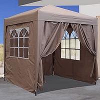 QUICK STAR Gazebo Pop-Up 2 x 2 m Beige con 4 fianc