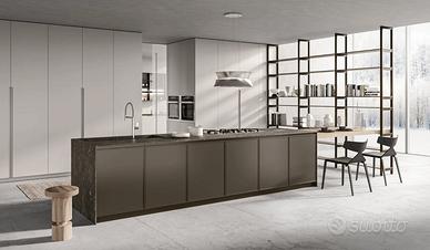 Cucina come Disegno ■ Isola + Colonne + Tavolo