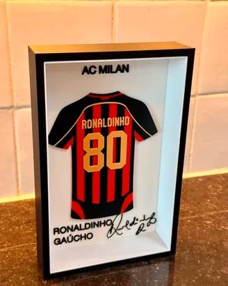 Espositore Ronaldinho AC Milan frame