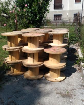 Bobine in legno usate ben tenute