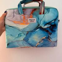 Borsa porta PC 13 - 14” con fantasia marmo