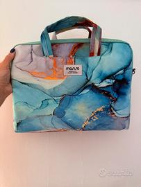 Borsa porta PC 13 - 14” con fantasia marmo