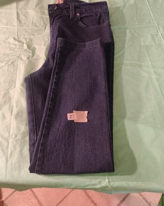 Jeans donna blu scuro D Luce taglia L vestibilità