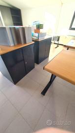 Scrivania ufficio elegante 160x80 effetto legno