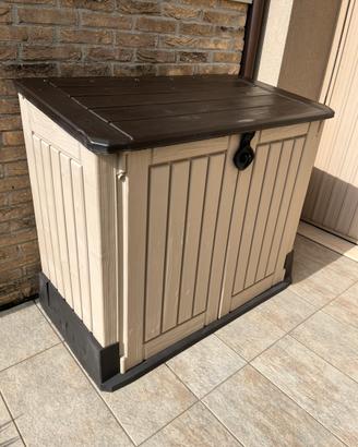 Porta attrezzi baule da giardino Keter 130x110 cm
