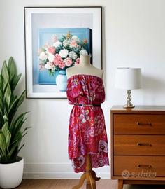 Abito corto floreale senza spalline Yamamay tg S 