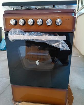 LAREL Cucina a Gas 50x50 Marrone con Forno 