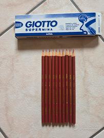 10 Pastelli Giotto Supermina Carminio