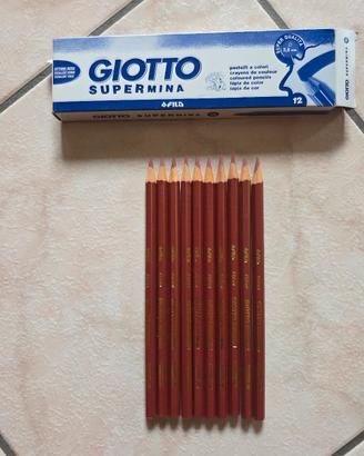 10 Pastelli Giotto Supermina Carminio
