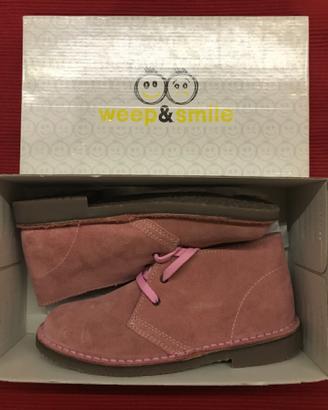 Scarpe in vera pelle rosa n.35