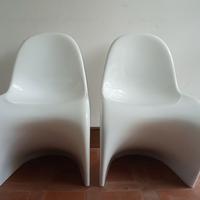 VITRA 2 Verner Panton in resina bianco lucido