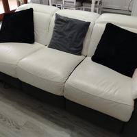 Divano pelle bianco