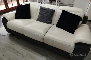 Divano pelle bianco