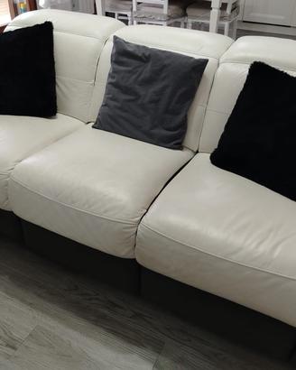 Divano pelle bianco