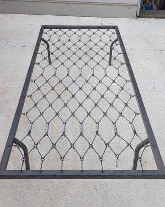 rete letto singolo con piedini 