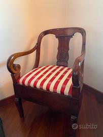 Poltroncina in mogano inizio XIX secolo
