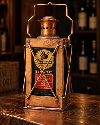 Lanterna Ramazzotti vintage '60'70 bottiglia piena