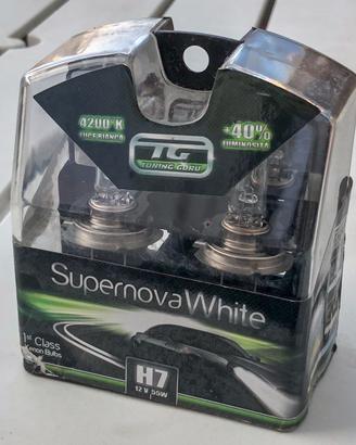 2 LAMPADINE XENON SUPERNOVA WHITE H7