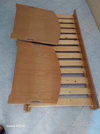 Letto in legno artigianale una  piazza  