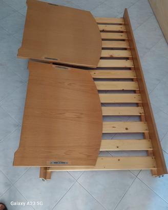 Letto in legno artigianale una  piazza  