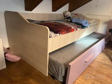 Letto singolo (con secondo letto cassetto sotto)