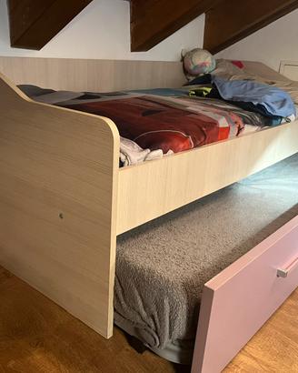 Letto singolo (con secondo letto cassetto sotto)