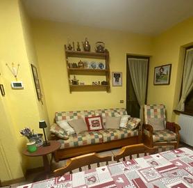 Divano letto struttura in legno+Poltrona+Piattera