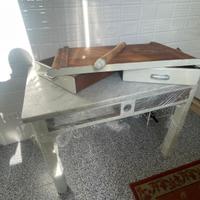 TAVOLO DA CUCINA IN MARMO ANNI 50