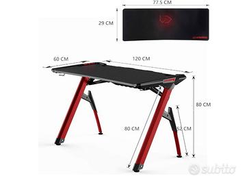 Scrivania gaming  con led - Brand SogesFurniture