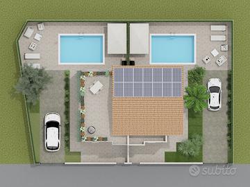 Bifamiliare con piscina