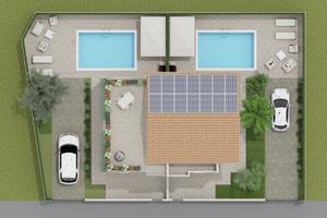 Bifamiliare con piscina