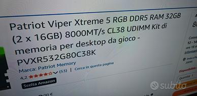 RAM DDR 5- 8000 patriot